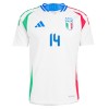 Camisola Itália Chiesa 14 Homen Equipamento 2ª Euro 2024